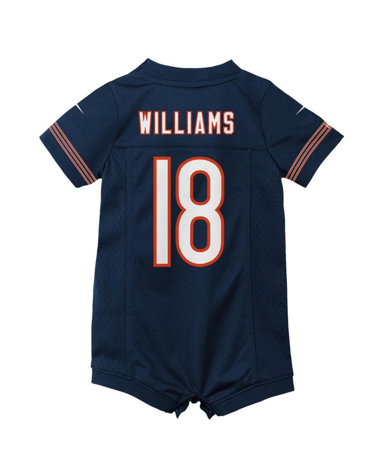 Big Boys and Girls Caleb Williams Navy Chicago Bears Game Romper Jersey