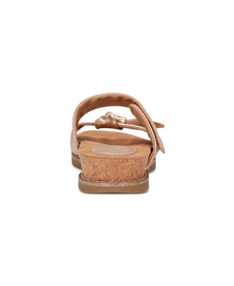 Women's Zova Bow Flat Slip-On Footbed Sandals