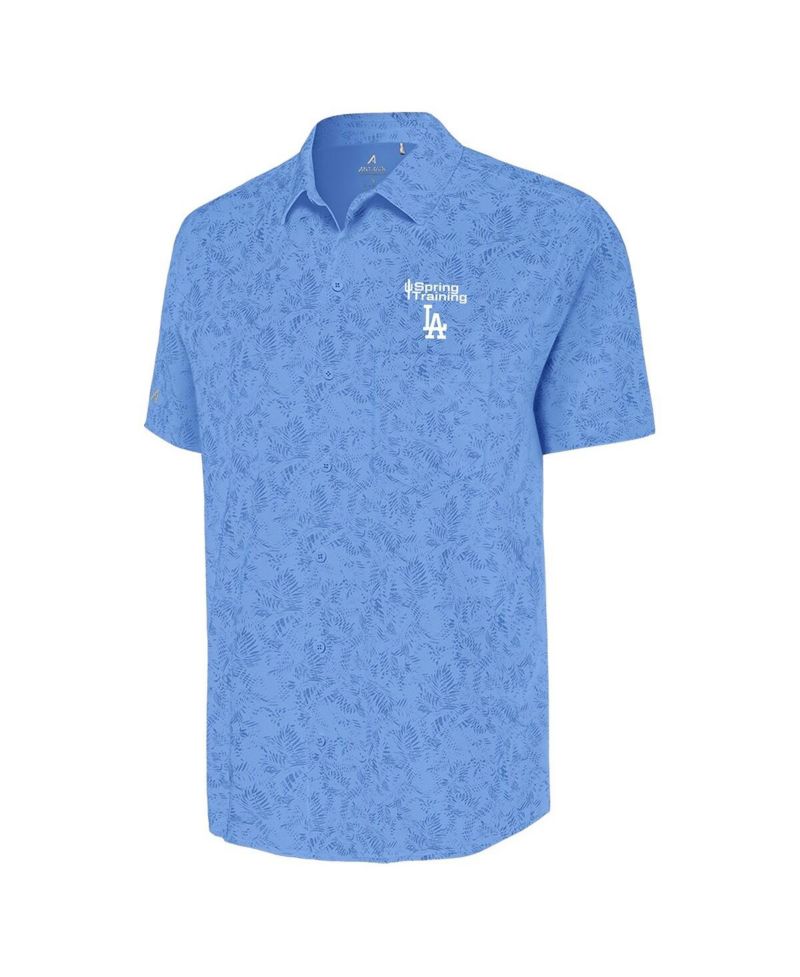 Men's Powder Blue Los Angeles Dodgers Cactus Spring Training Lush Button-Up Shirt