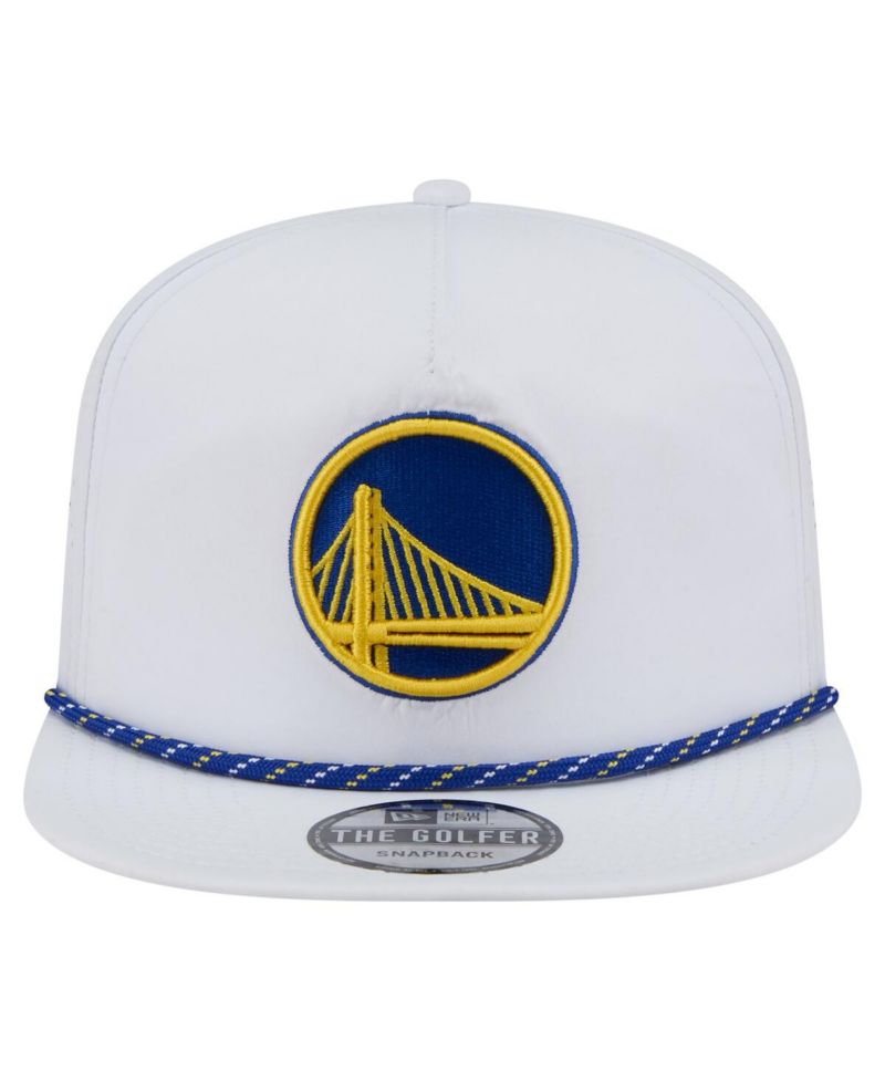 Men's White Golden State Warriors Performance Rope Golfer Adjustable Hat
