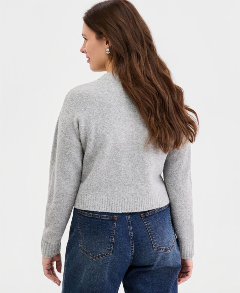 Women's Embellished Heart Cardigan Sweater