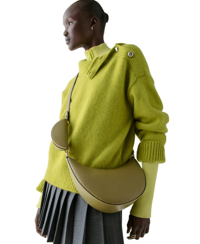 Duo Small Pebble Leather Crossbody Bag