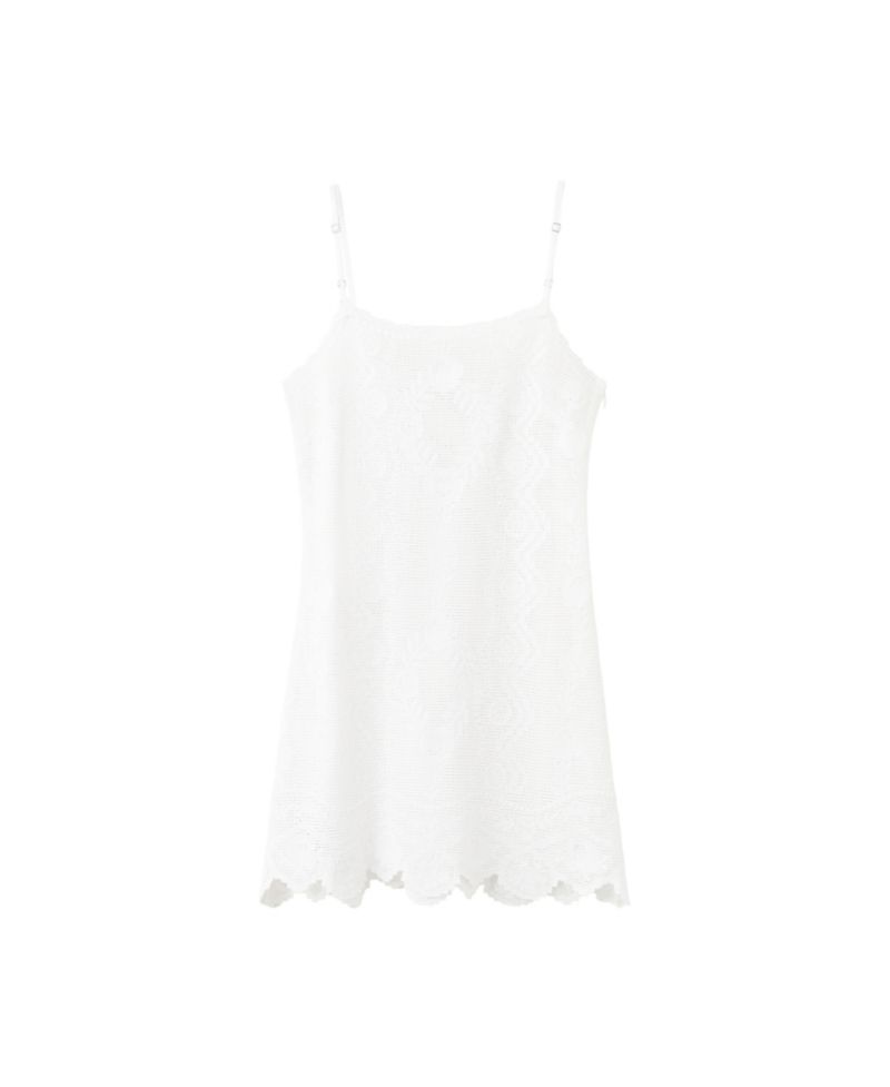 Women's Crochet Scalloped-Hem Sundress