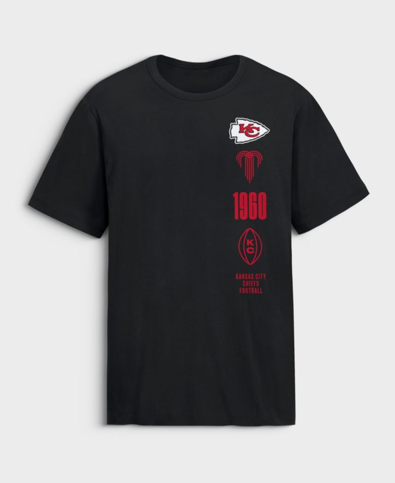 Men's Black Kansas City Chiefs Breaking Tackles Legacy Cotton T-Shirt