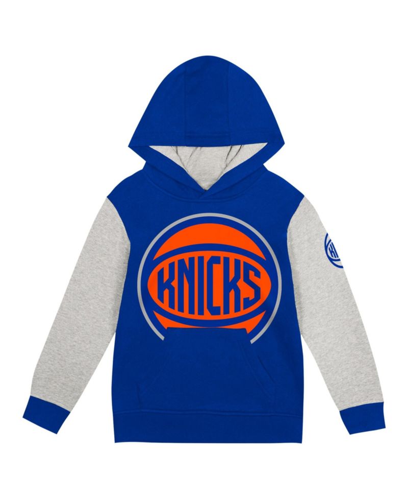 Toddler Blue New York Knicks Fair Catch Fleece Pullover Hoodie