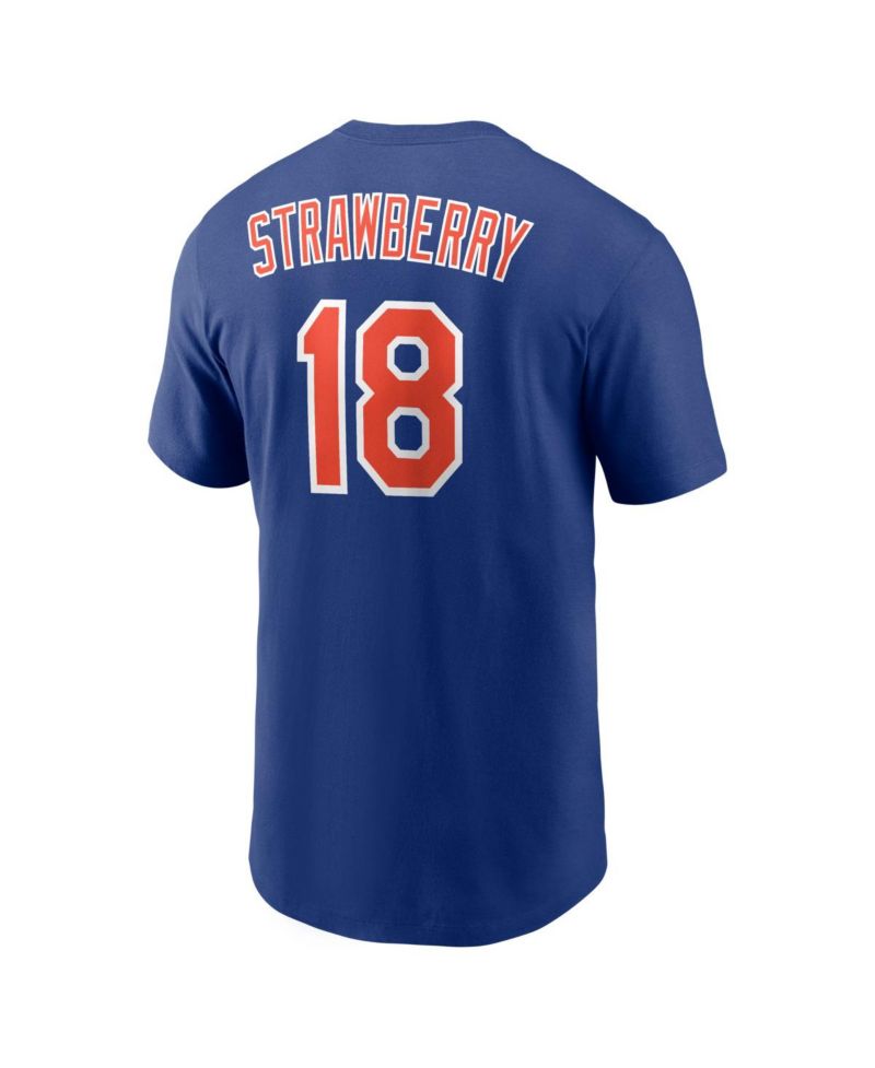 Men's Darryl Strawberry Royal New York Mets Cooperstown Collection Name & Number T-Shirt
