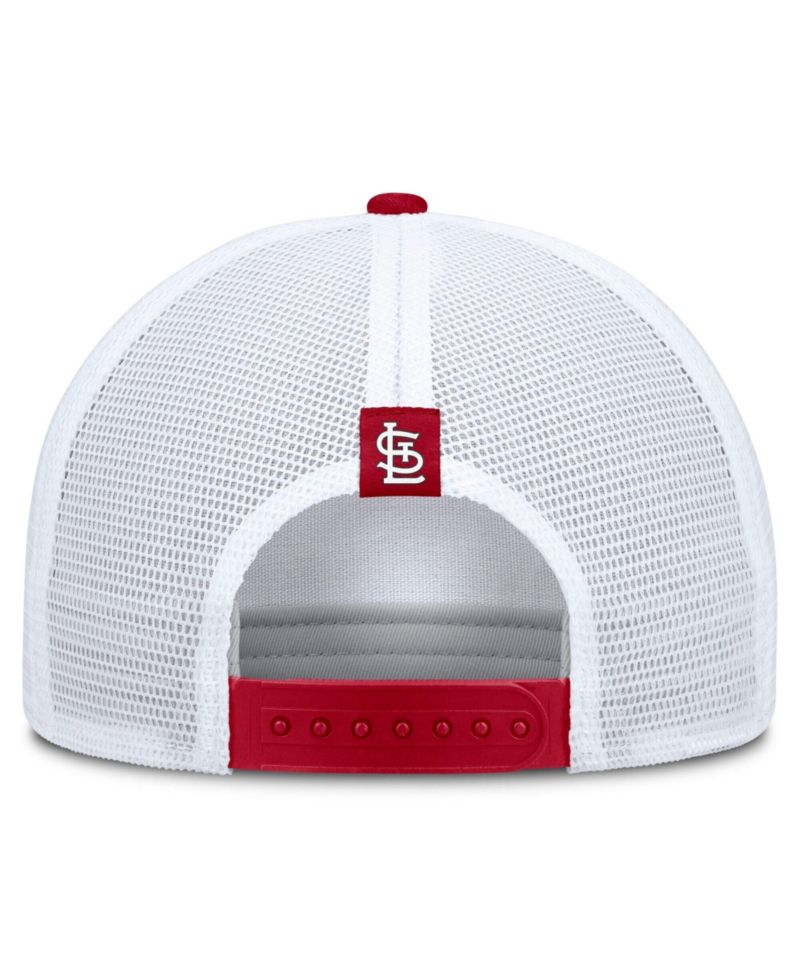 Men's Khaki/Red St. Louis Cardinals Rise A-Frame Trucker Adjustable Hat