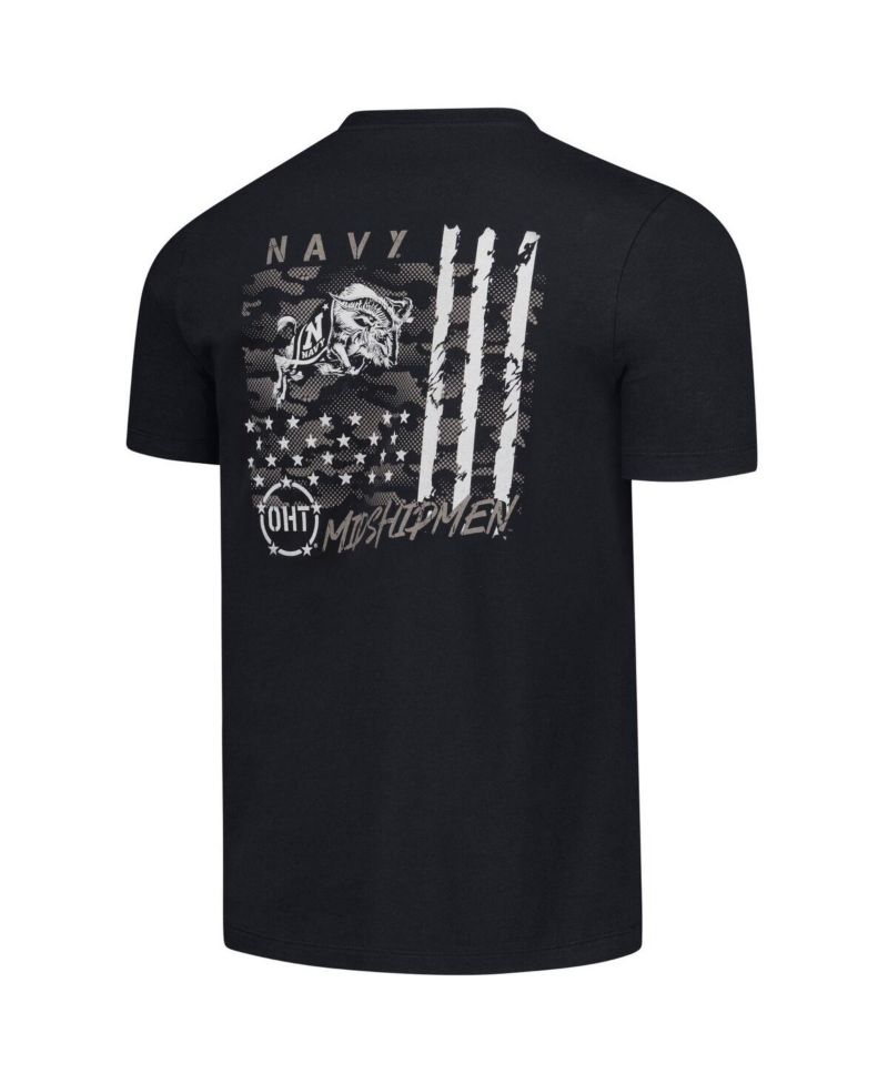 Men's Black Navy Midshipmen Comfort Colors OHT Camo Overlay T-Shirt