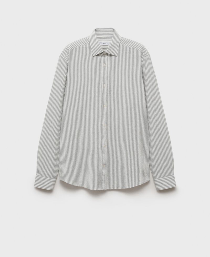 Men's Regular-Fit Stripe-Textured Shirt