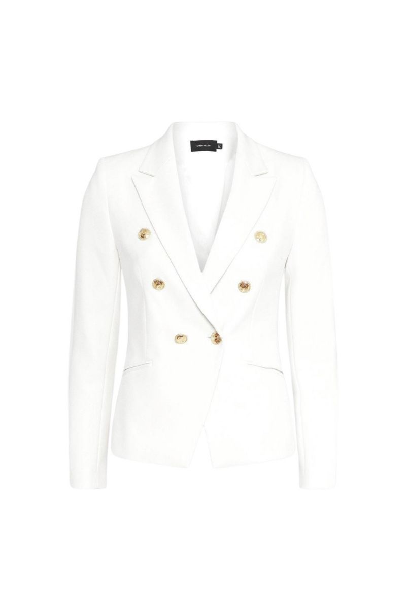 Women's Tailored Button Military Blazer