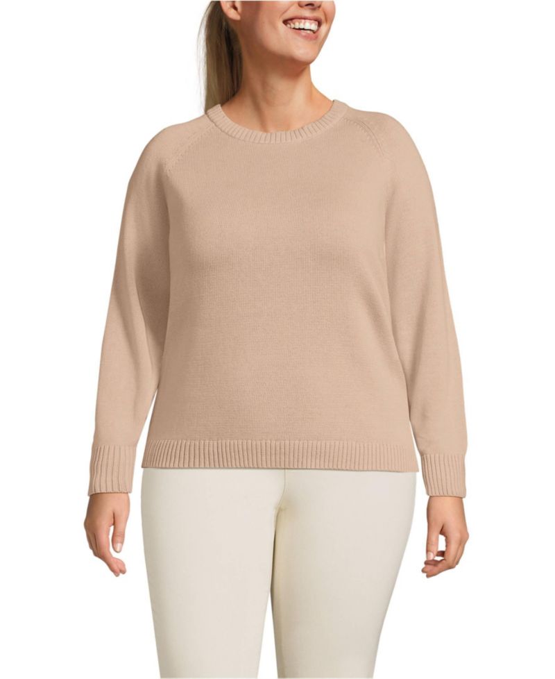 Plus Size Drifter Raglan Crew Sweater