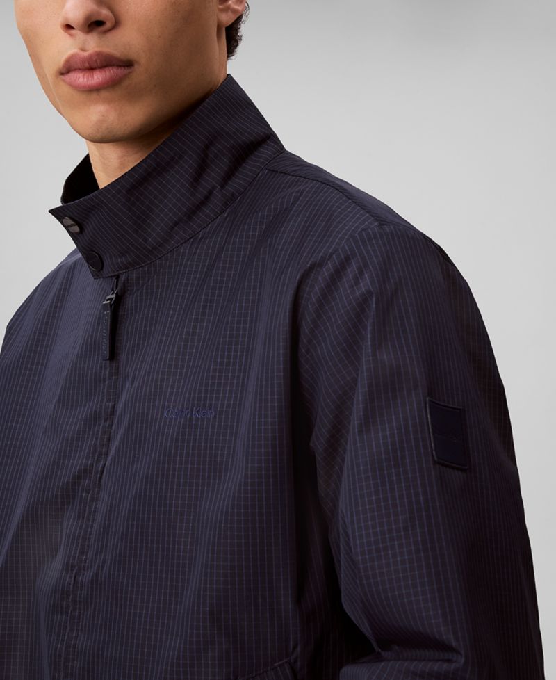 Men's Nylon Grid Bomber Jacket