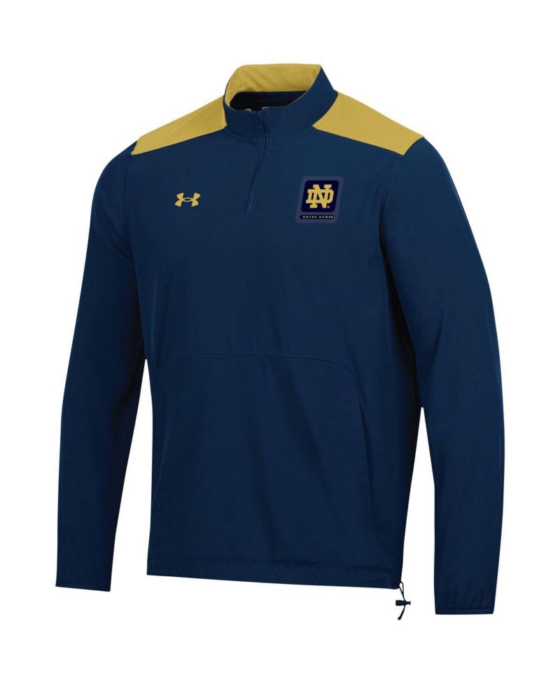 Men's Navy Notre Dame Fighting Irish 2023 Motivate Half-Zip Top