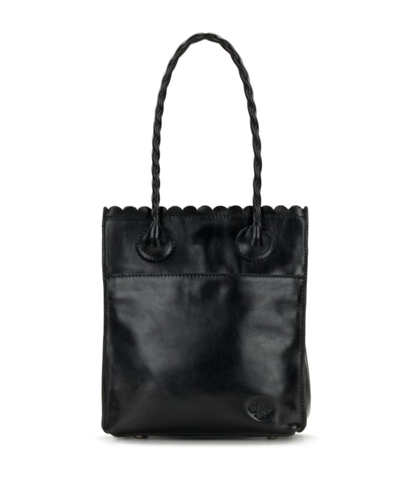 Charline Cavo Small Tooled Leather Applique Tote Handbag