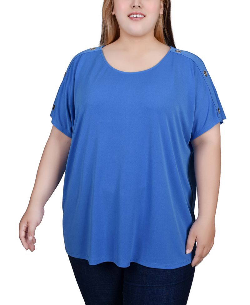 Plus Size Short Sleeve Tunic Top