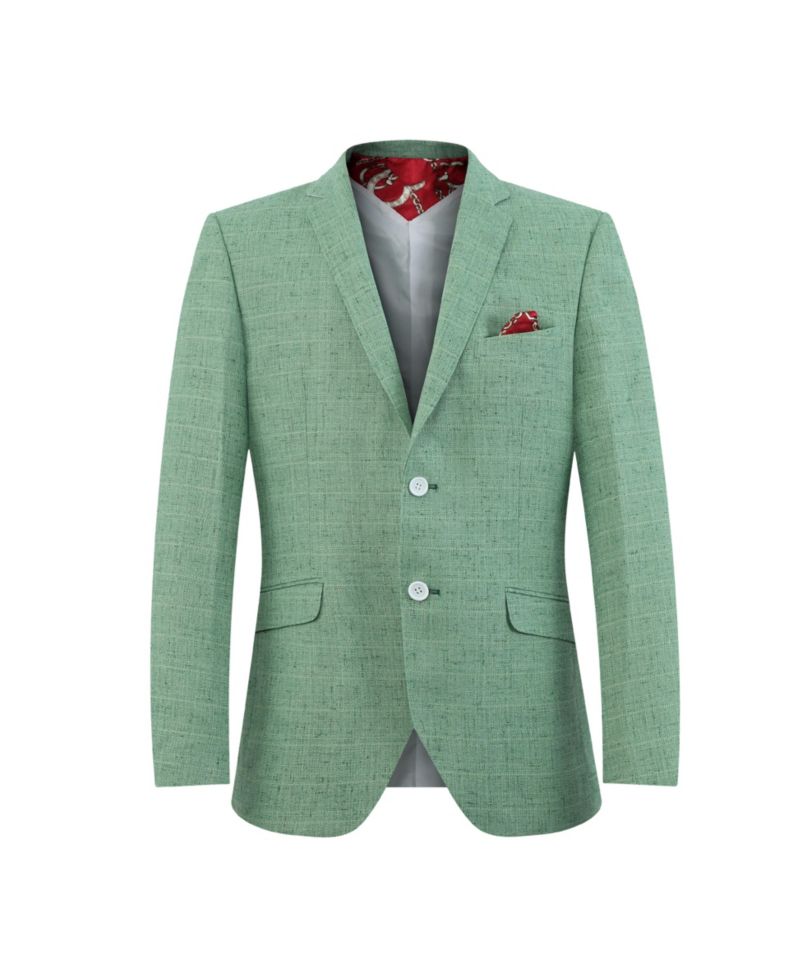 Boys Olive Slim Fit M&eacute;lange Jacket