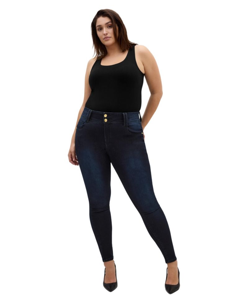 Women's Plus Size Asha Fit Skinny Leg Short Jean