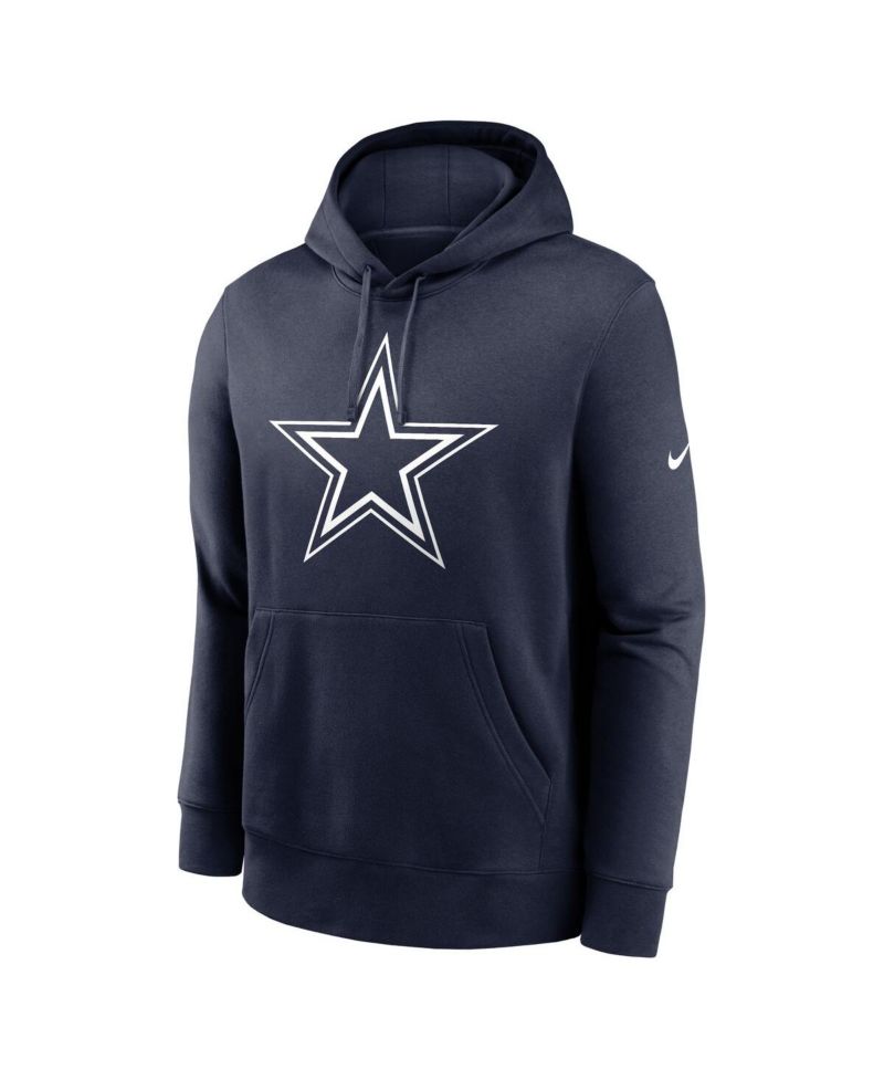 Men's Navy Dallas Cowboys Fan Gear Club Logo Pullover Hoodie