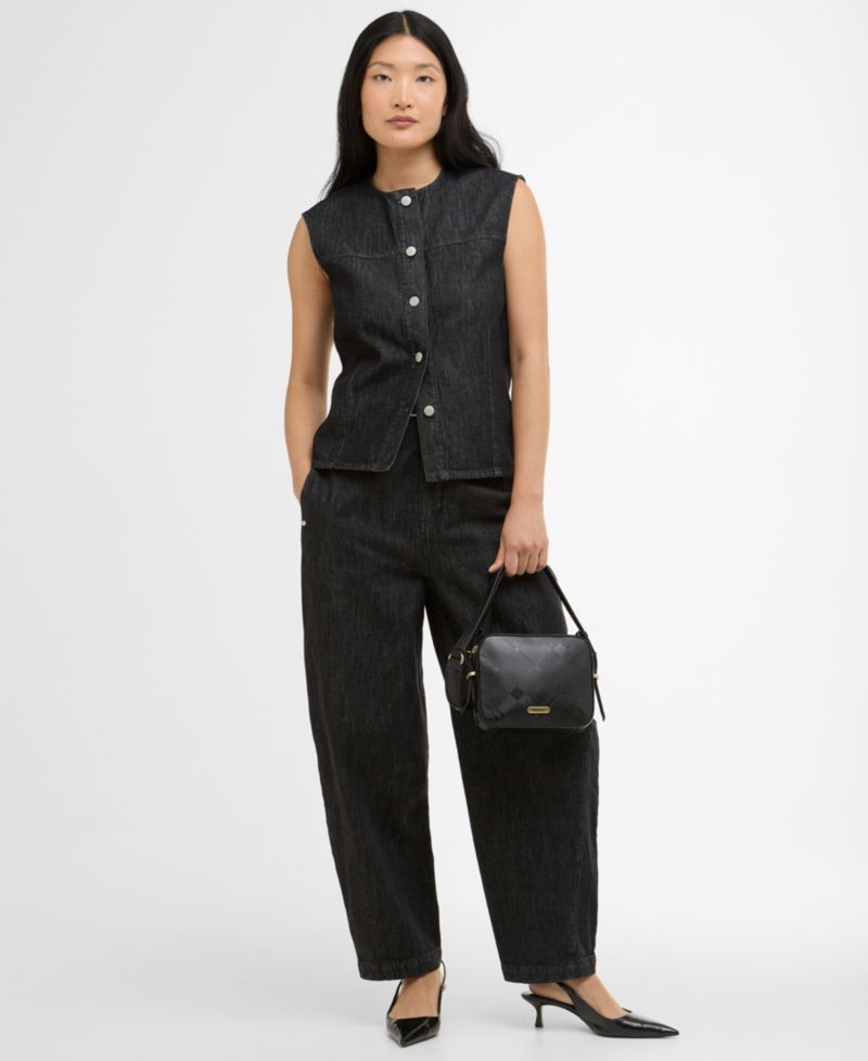 Women's Sleeveless Crewneck Myra Denim Shirt