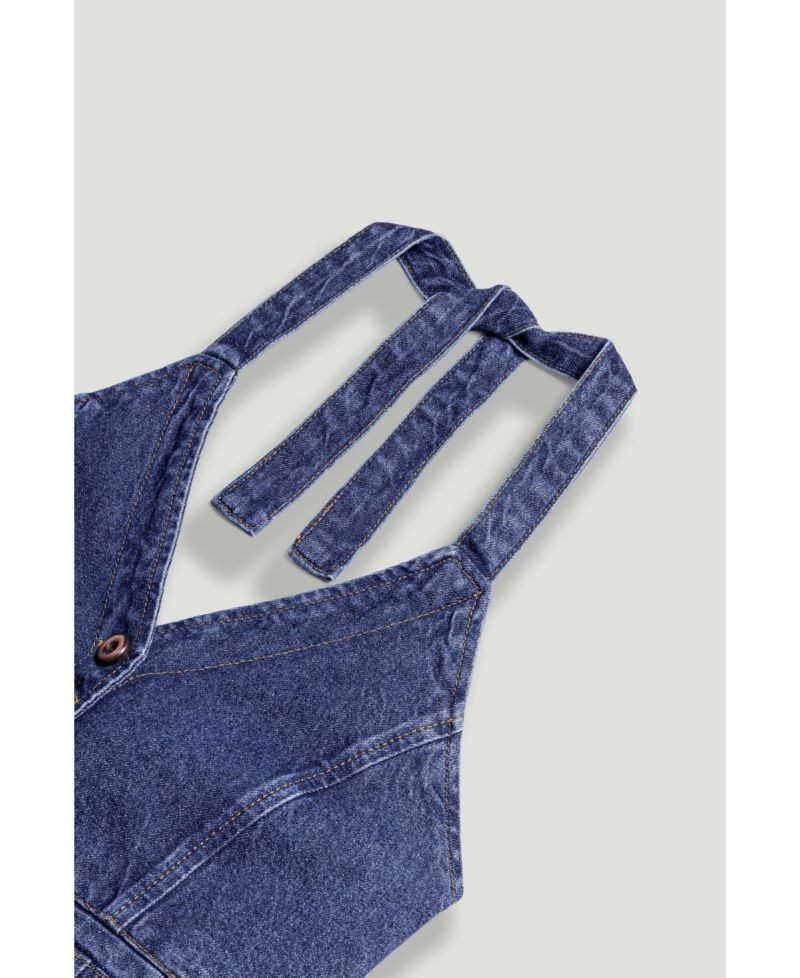 Women's Halter Neck Denim Vest