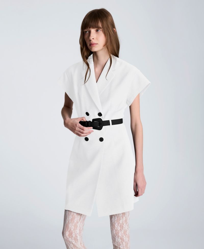Women's Drop Shoulder Trench Mini Dress