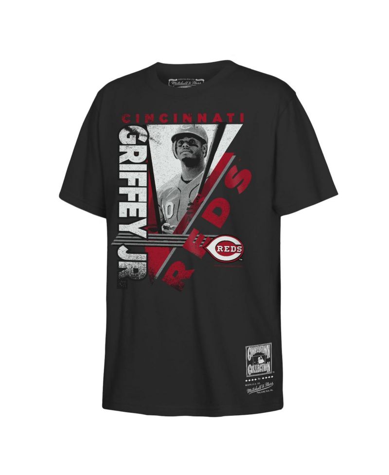 Big Boys and Girls Ken Griffey Jr. Black Cincinnati Reds in the Zone Graphic T-Shirt