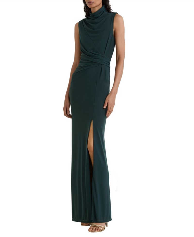 Women's Dylan High-Neck Draped-Detail Maxi Dress