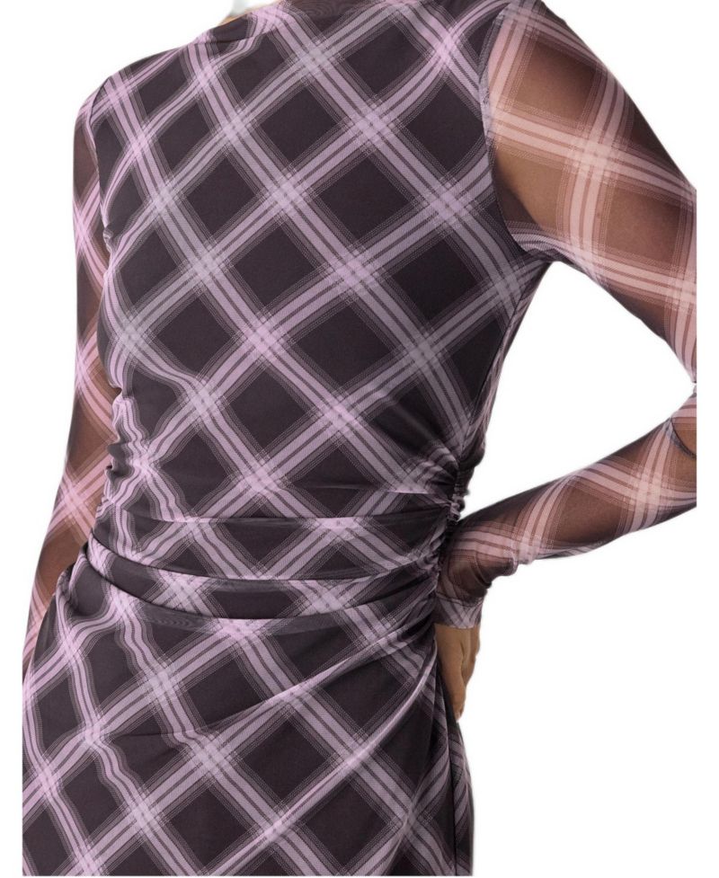 Women's Check Mesh Dress