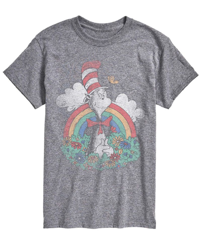 Men's Dr. Seuss Cat In The Hat Spring Vintage Faded Short-Sleeve Graphic T-Shirt