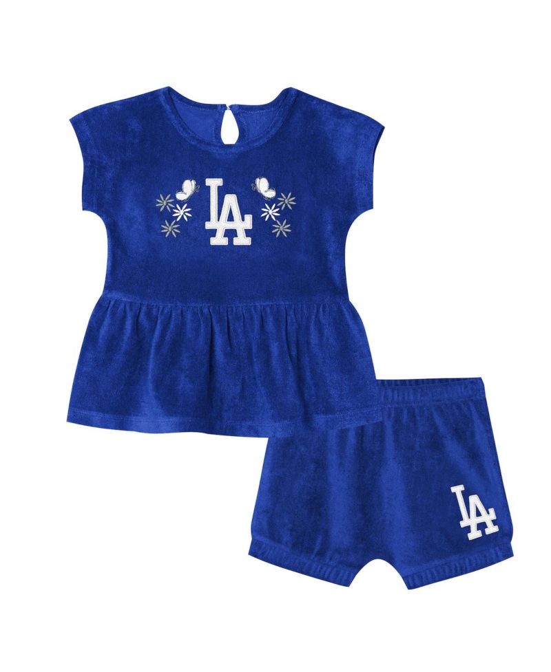 Girls Preschool Royal Los Angeles Dodgers Fashion Top and Shorts Set