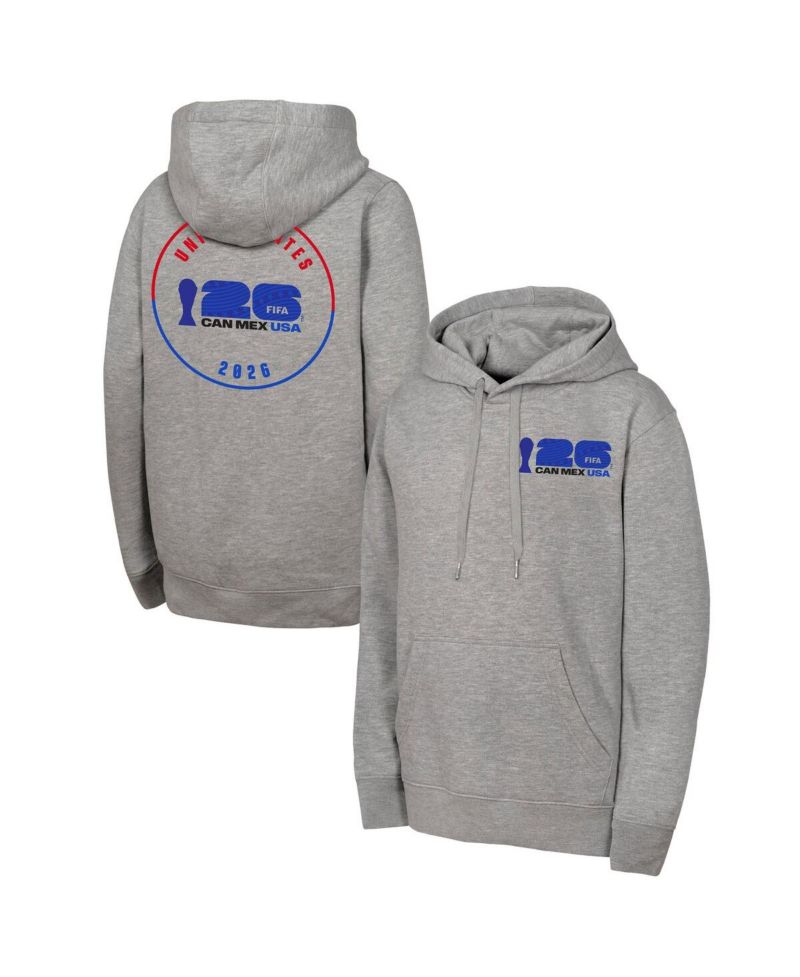 Men's Heather Gray FIFA World Cup 2026 Graphic Hoodie