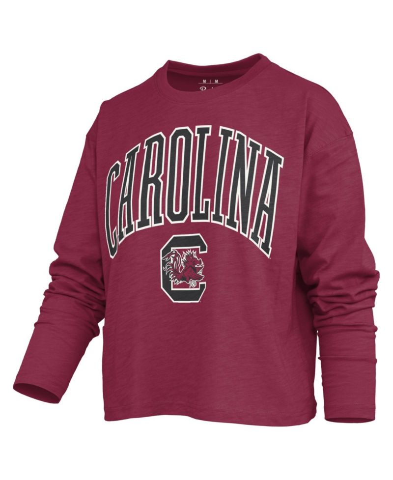 Women's Motley South Carolina Gamecocks Long-Sleeve Boxy-Fit T-Shirt