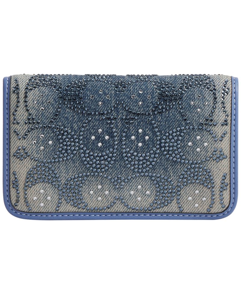 Essential Crystal Denim Signature Slim Card Case