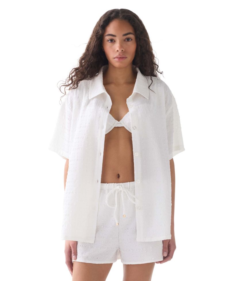 Women's Short-Sleeve Cover-Up Shirt