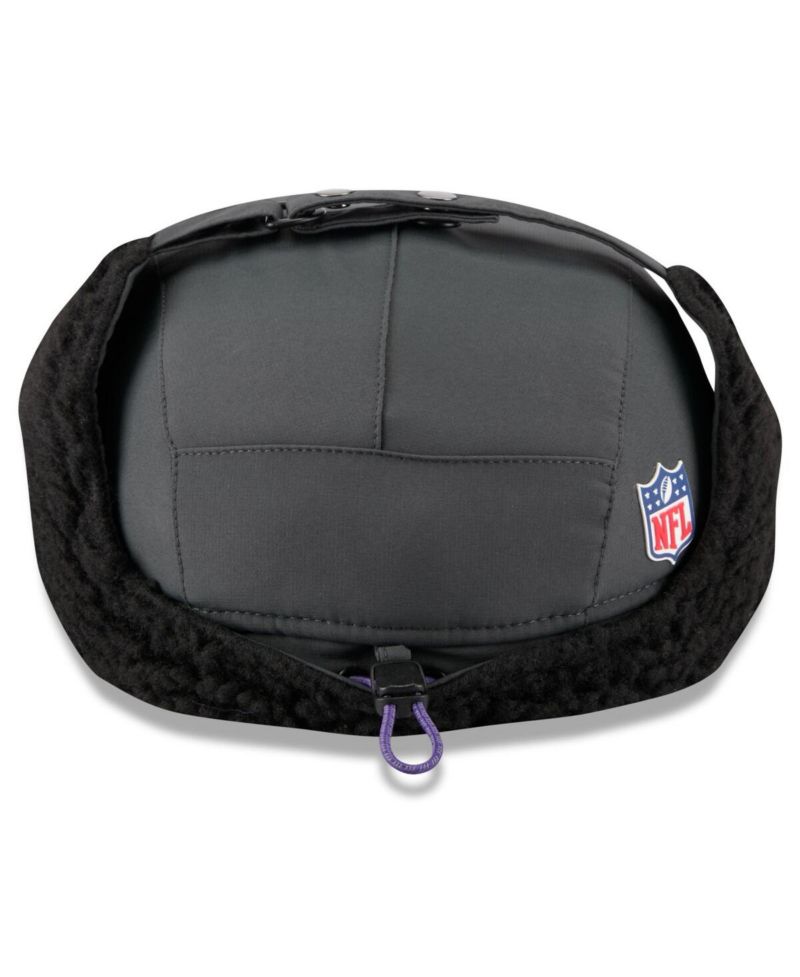 Men's Charcoal Minnesota Vikings 2025 Sideline Cold Weather Runner Dog Ear Adjustable Hat