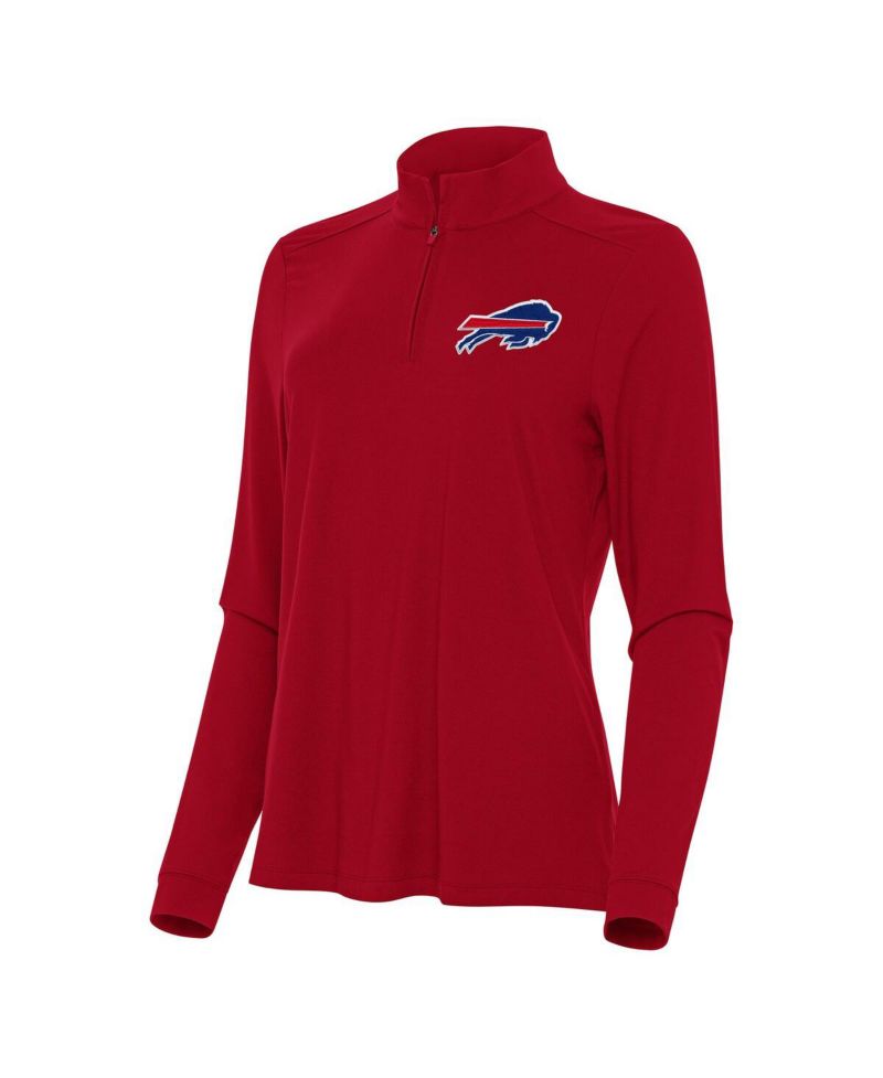 Women's Red Buffalo Bills Intent Quarter-Zip Sweatshirt
