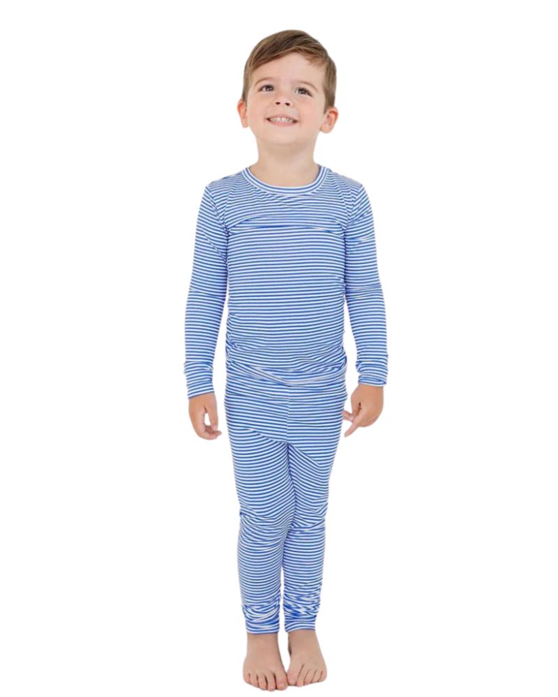 Baby Boys Cobalt Stripe Pajama Set