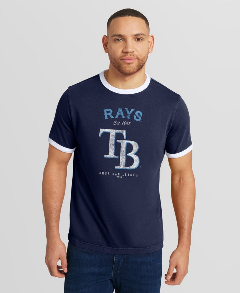 Men's Navy Tampa Bay Rays Washed Ringer T-Shirt