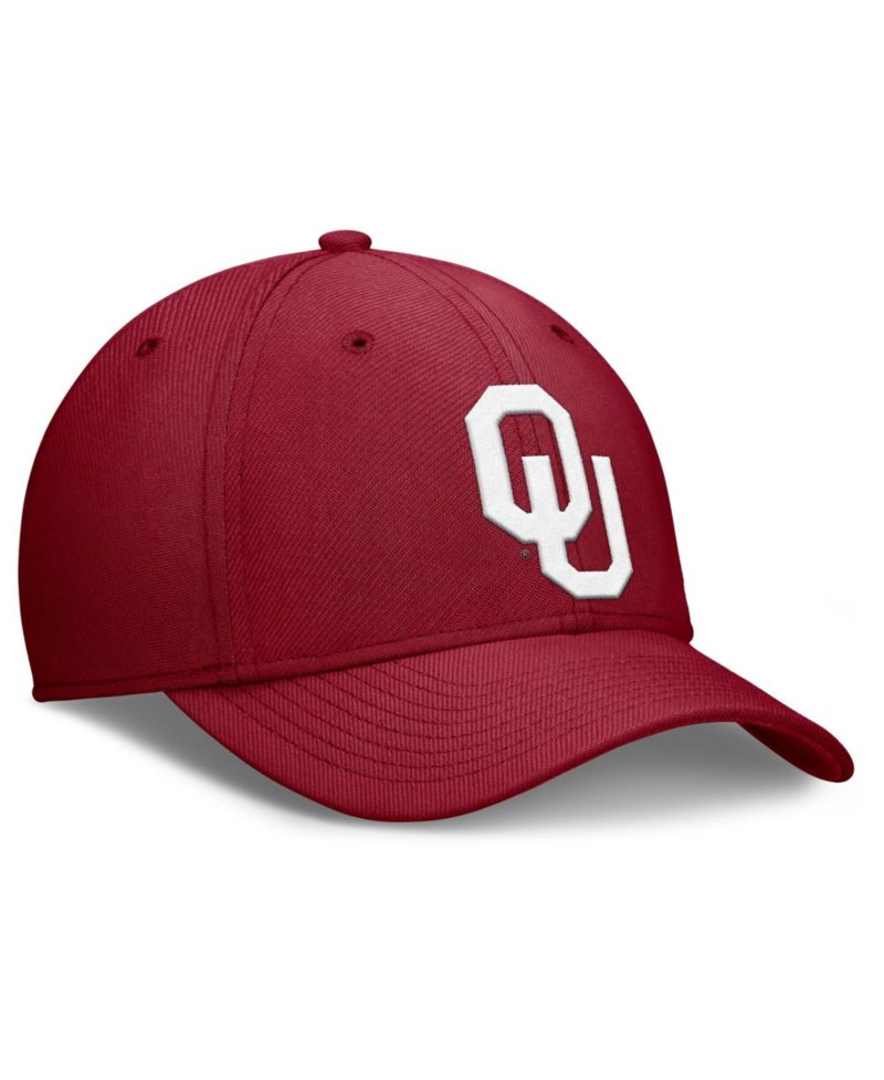Men's Crimson Oklahoma Sooners Rise Swoosh Dri-FIT Flex Hat