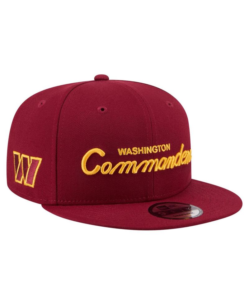 Men's Burgundy Washington Commanders Core Team Script 9FIFTY Snapback Hat