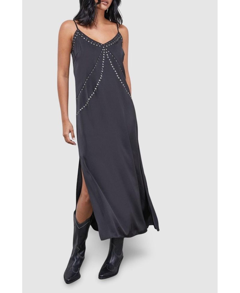 Women's Premium Stud Embellished Slip Dress