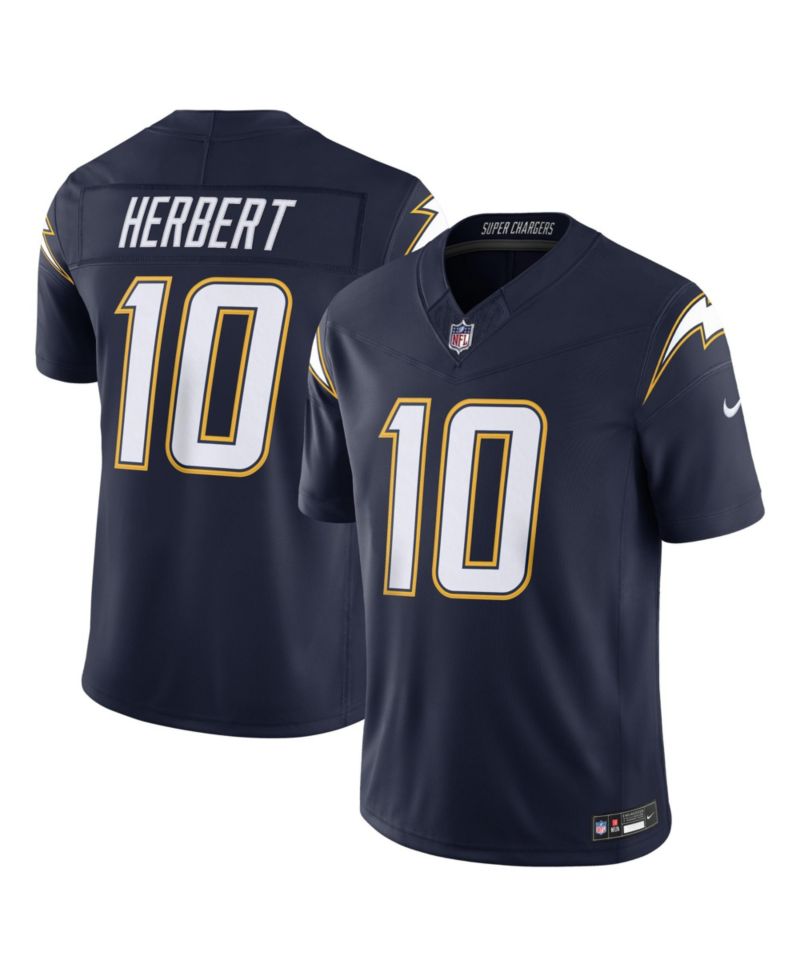 Men's Justin Herbert Navy Los Angeles Chargers Alternate Super Chargers Vapor F.U.S.E. Stitched Limited Jersey