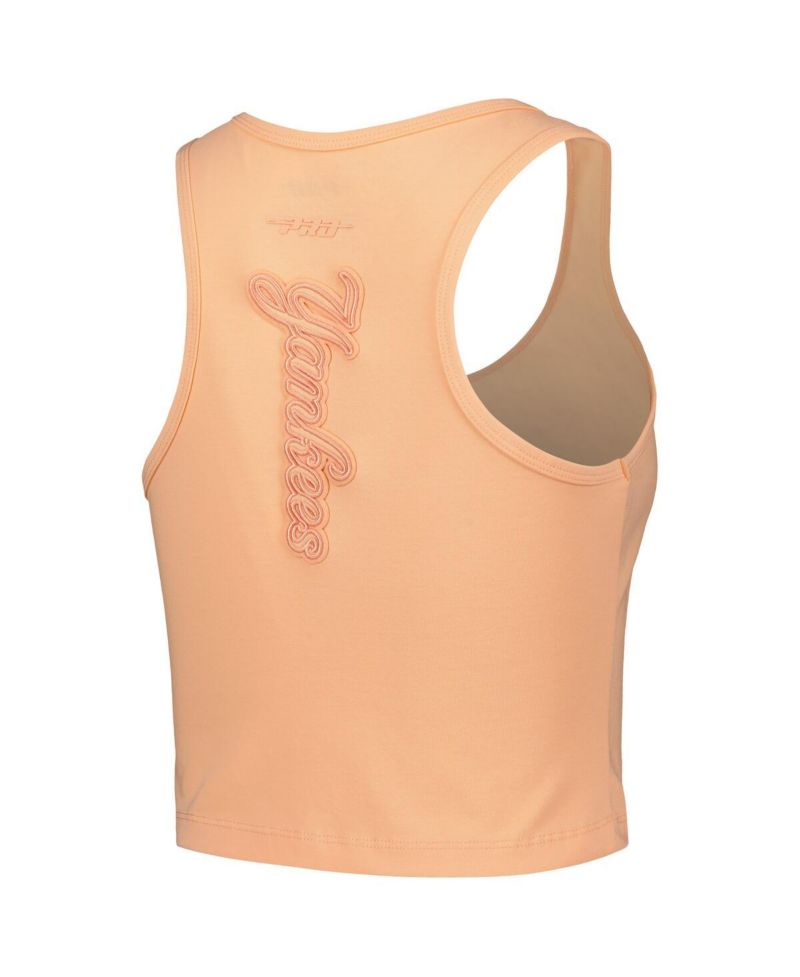 Women's Orange New York Yankees Neutral Fitted Racerback Tank Top