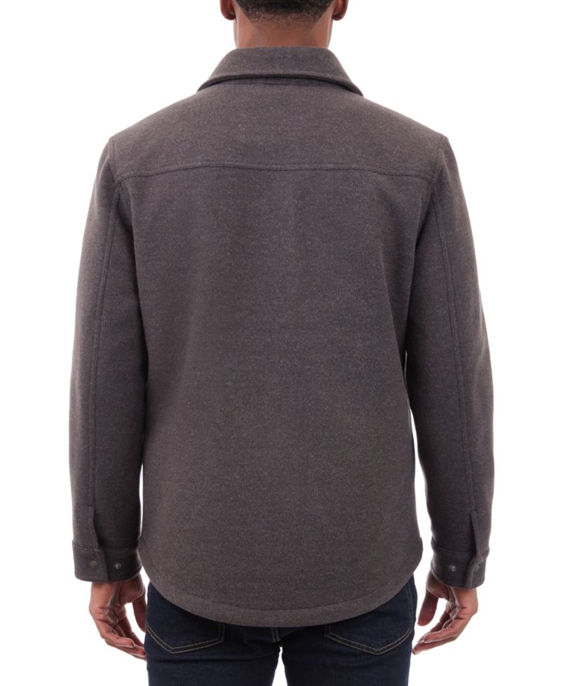 Men's Quilted Wool Shirt Jacket