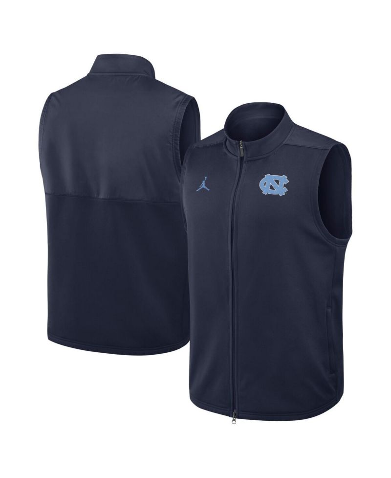 Men's Navy North Carolina Tar Heels Primetime Victory Performance Full Zip Vest