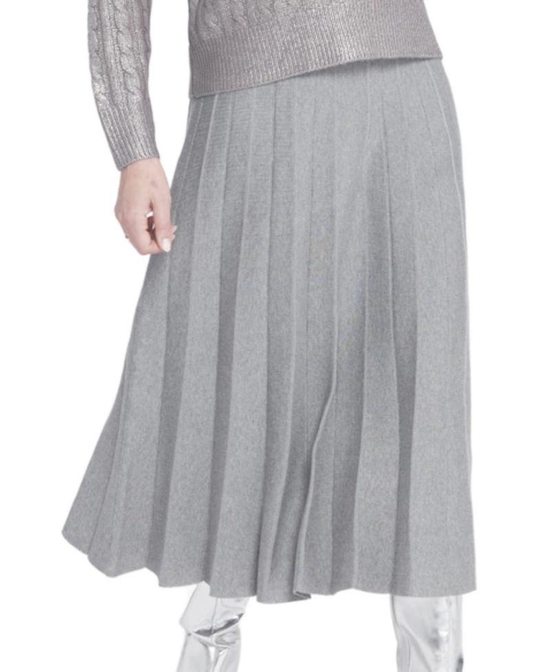 Women's Pleated Sweater Skirt