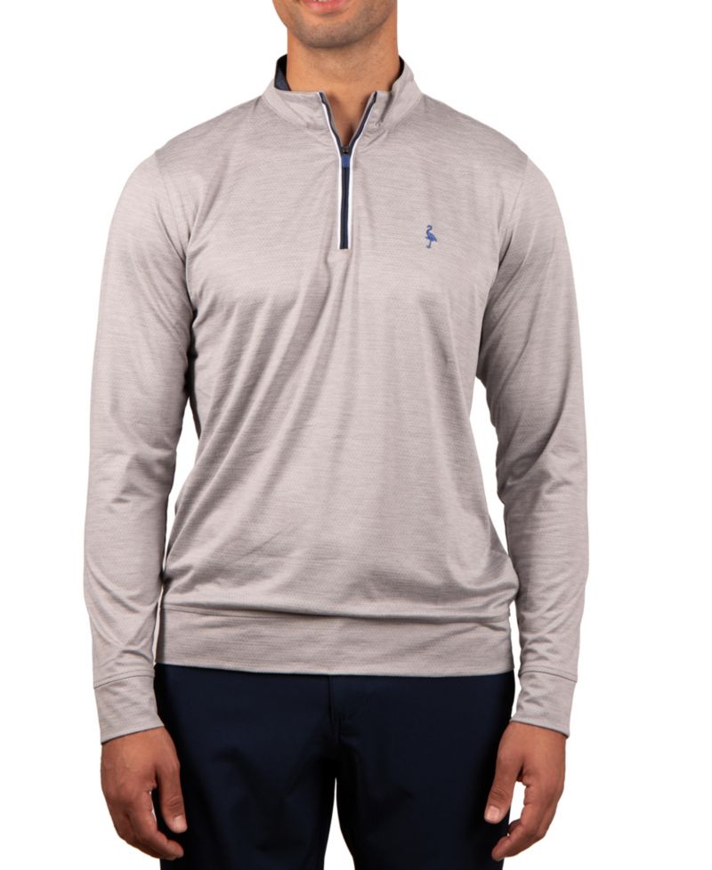 Men's Solid Mesh Quarter Zip