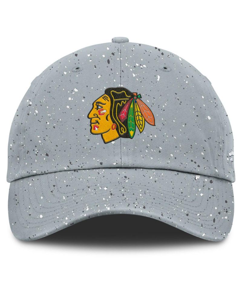 Women's Gray Chicago Blackhawks Heritage Snow Day Speckle Adjustable Hat