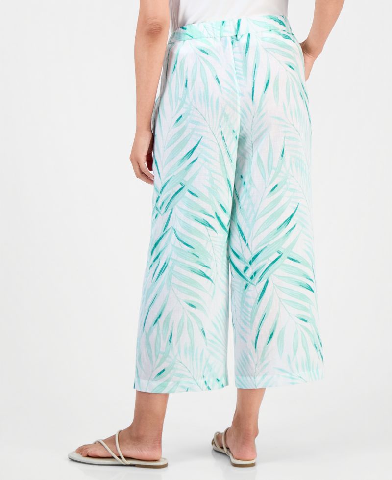 Women's Trop Wide Leg Capri Tropical Print, 25" Inseam