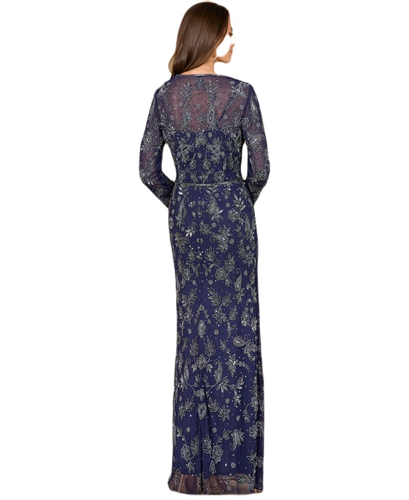 Women's Sheath Gown with Long Sleeve Jacket